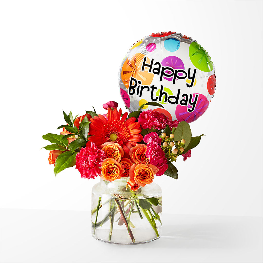 Fiesta Bouquet with Birthday Balloon – Special Occasion By Ora, Independence LA