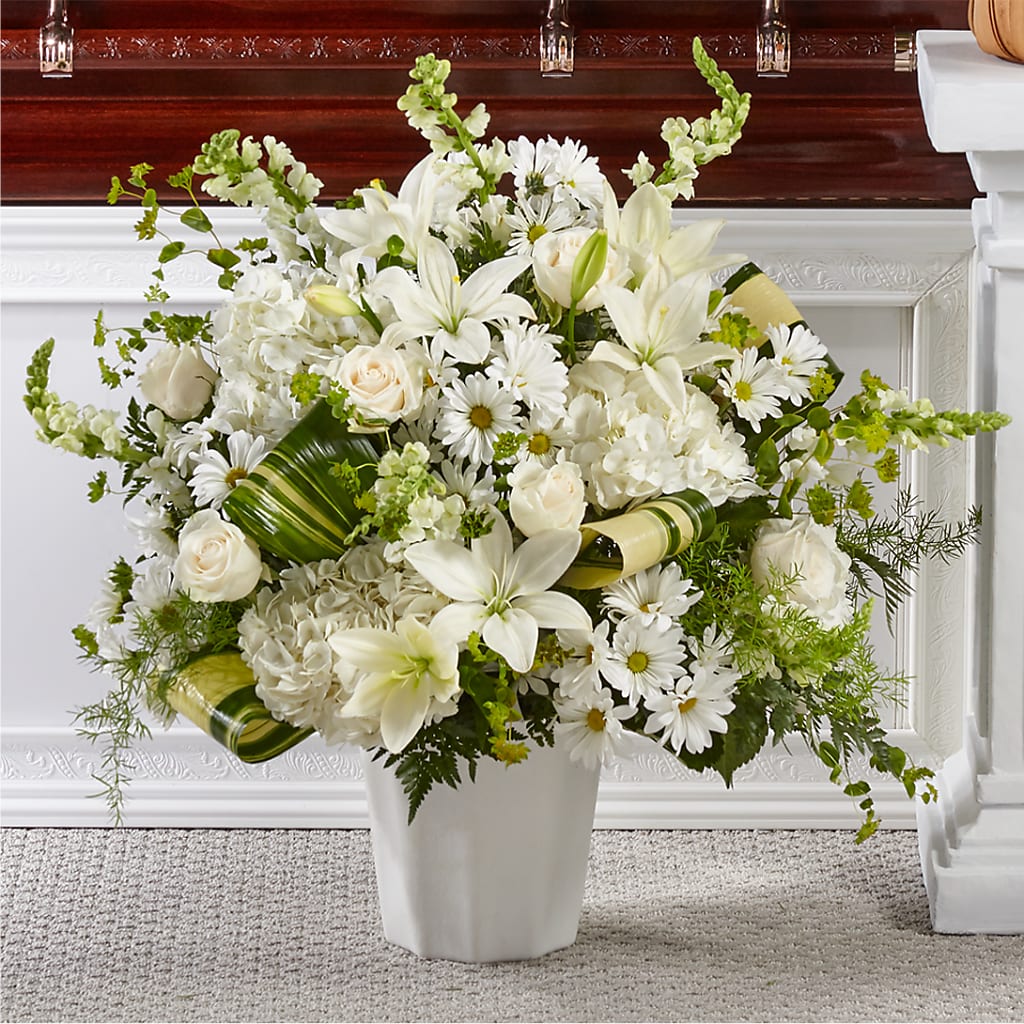 Thoughts of Tranquility Floor Basket – Special Occasion By Ora, Independence LA