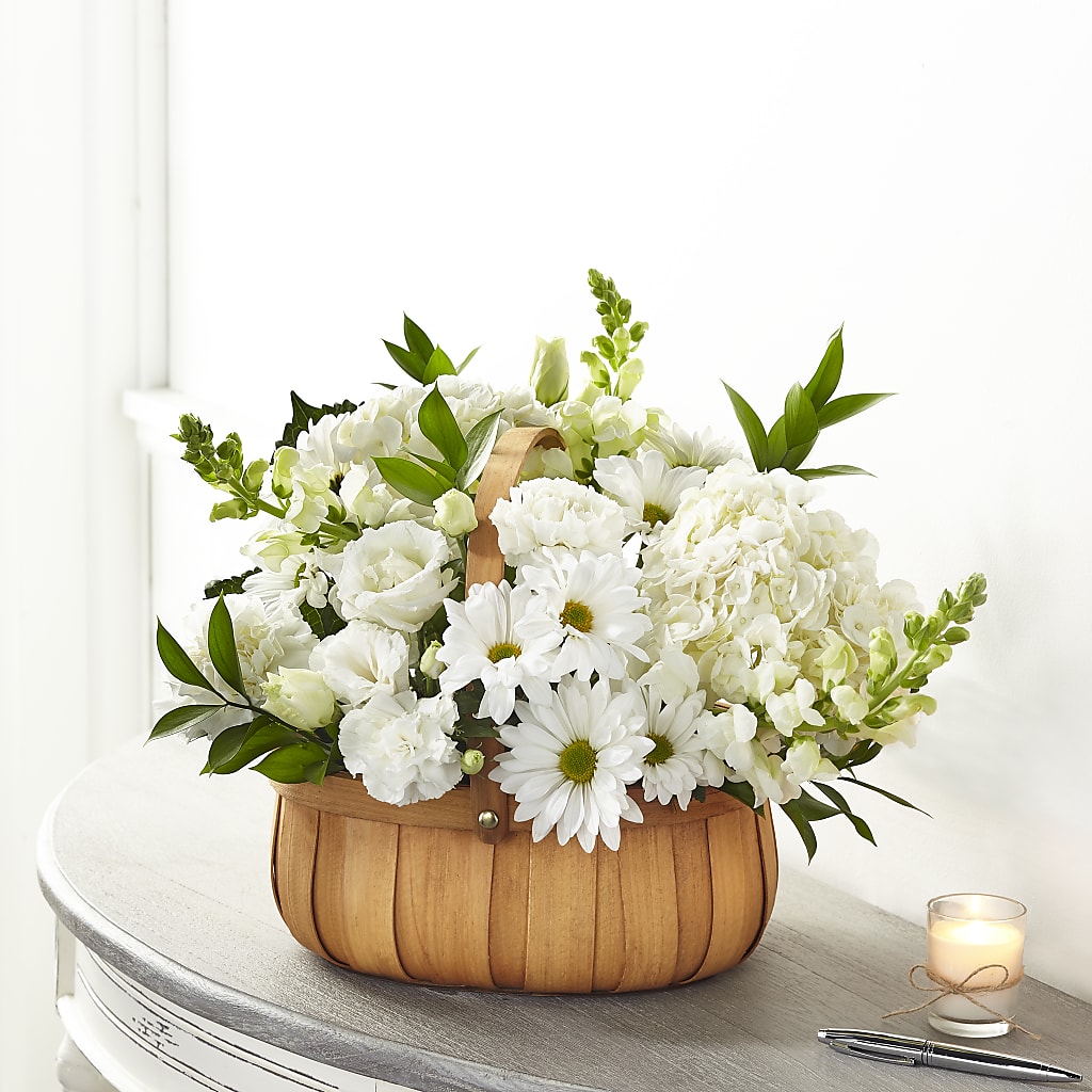Pure Ivory Basket – Special Occasion By Ora, Independence LA