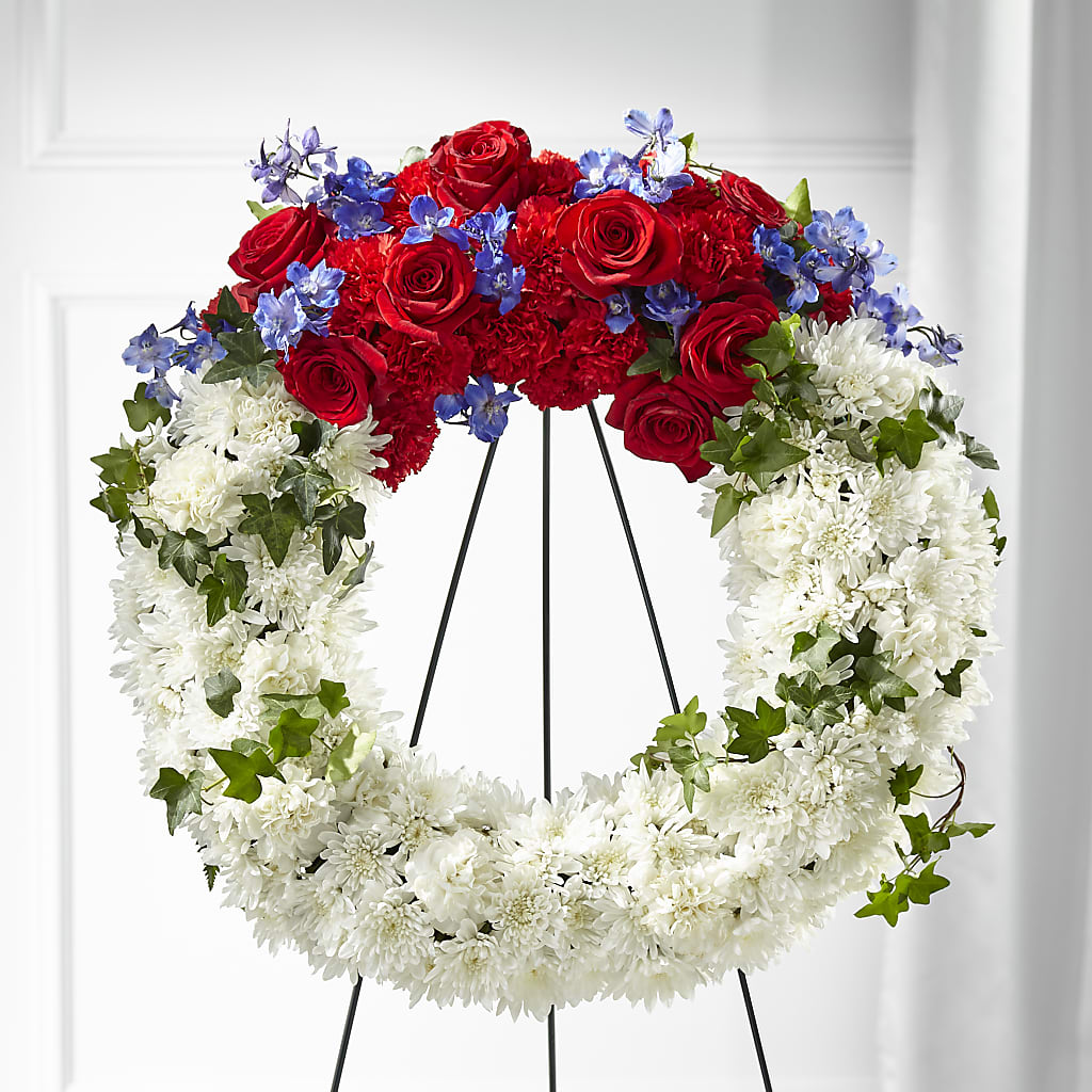 Patriotic Passion Wreath – Special Occasion By Ora, Independence LA
