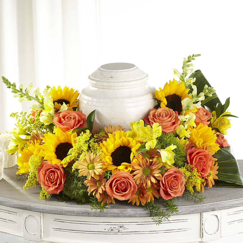 Faithful Sunflower Cremation Adornment – Special Occasion By Ora, Independence LA