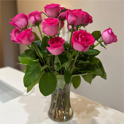 Long Stem Pink Rose Bouquet –  Special Occasion By Ora, Independence LA