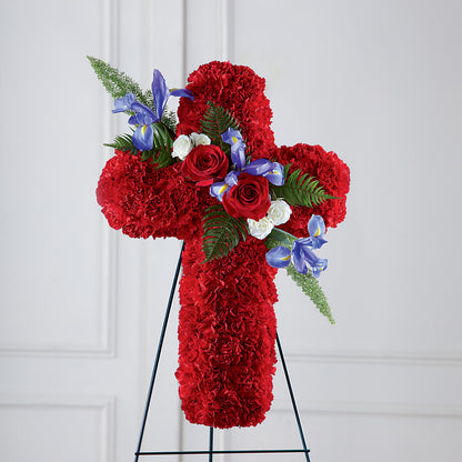 Faithful Hero Floral Cross –  Special Occasion By Ora, Independence LA