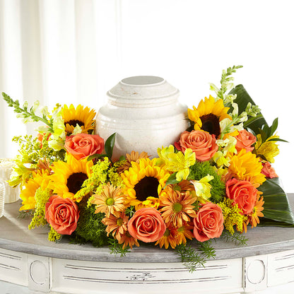 Faithful Sunflower Cremation Adornment –  Special Occasion By Ora, Independence LA