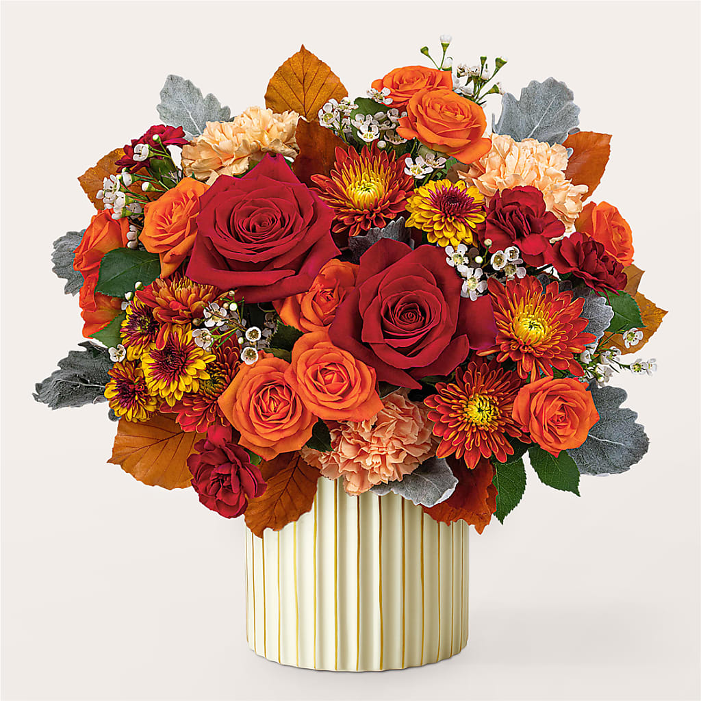 Merlot Bouquet with Ivory Vase –  Special Occasion By Ora, Independence LA