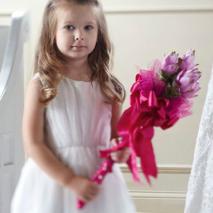 Sparkle Pink Flower Girl Bouquet –  Special Occasion By Ora, Independence LA
